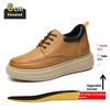 Scarpe con rialzo da uomo in vera pelle, solette per aumentare l'altezza 3/6/8CM, traspiranti, suola spessa, plateau, sneakers casual, scarpe da lavoro