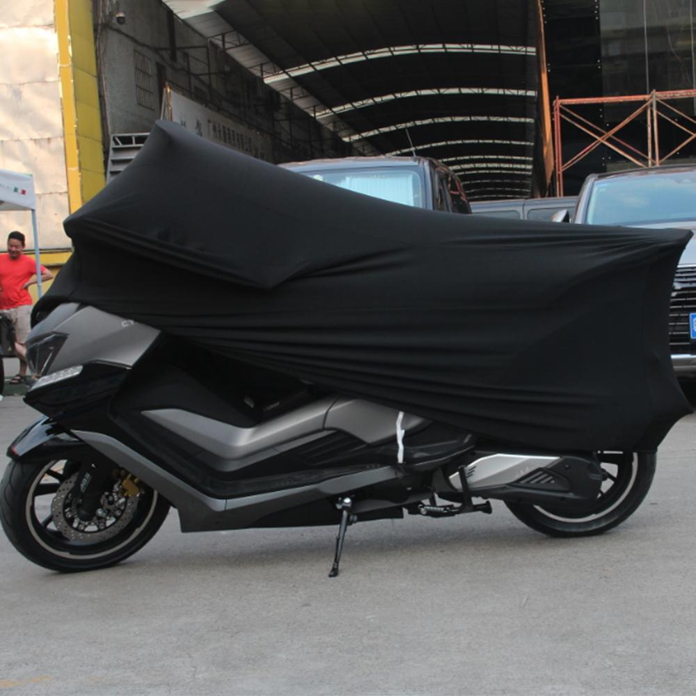 

Universal Motorcycle Cover All Weather for Motorcycles, Elastic Outdoor Against Dust Full Cover Sun UV Protection Black чёрный