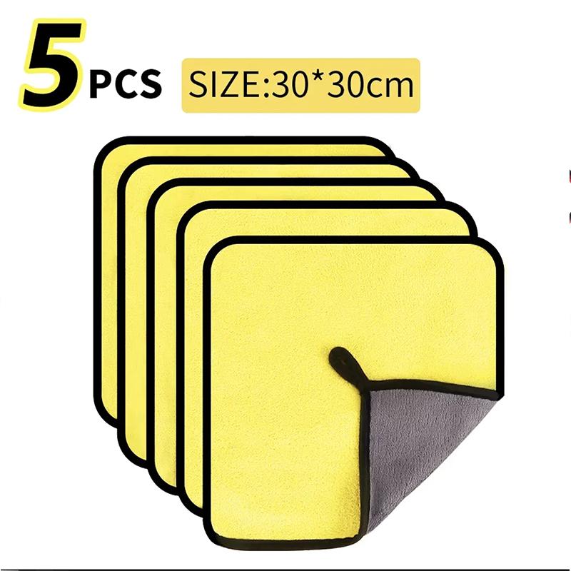 

Car Cleaning Drying Cloth Care Cloth Car Wash Towel Kitchen Towel 5Pcs Car Wash Microfiber Towel 30*30cm Car Wash Towel 5pcs