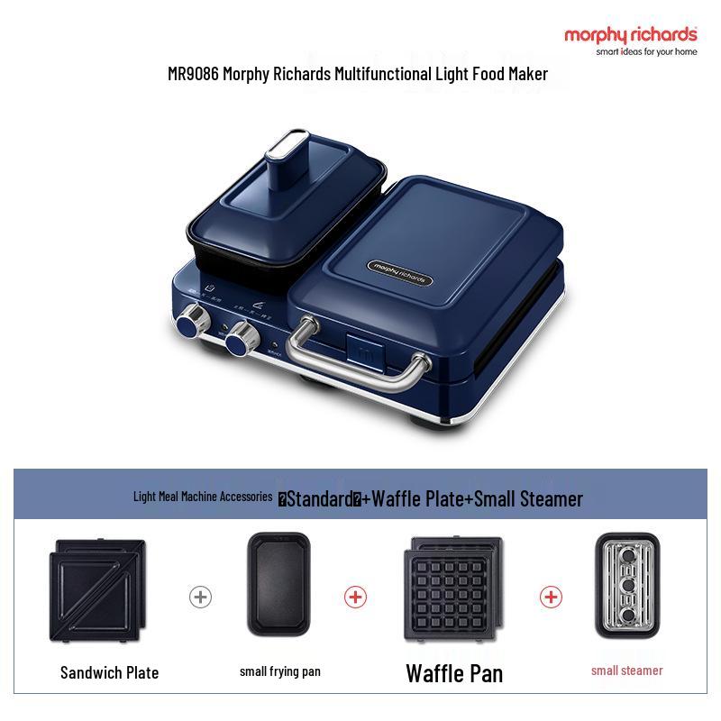 Morphy Richards MR9086 Multifunctional Breakfast & Sandwich Maker with Waffle Feature.