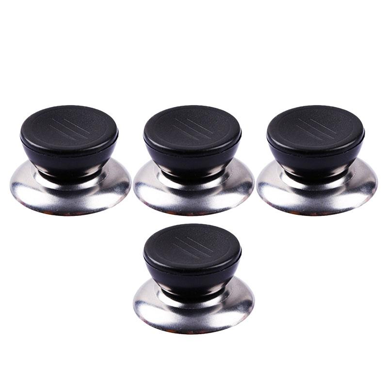 Universal Pot Lid Handle Mounting Screw Kitchen Cookware Replacement Handle Stainless Steel Base Round Plastic Fixed Knob