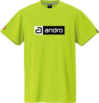 Andro Tischtennis Spiel Tischtennis Unisex Napa Deo Neongelb x Größe M Shirt, J.T.T.A (Japan Association) Genehmigt, T-Shirt, CB, Schwarz,