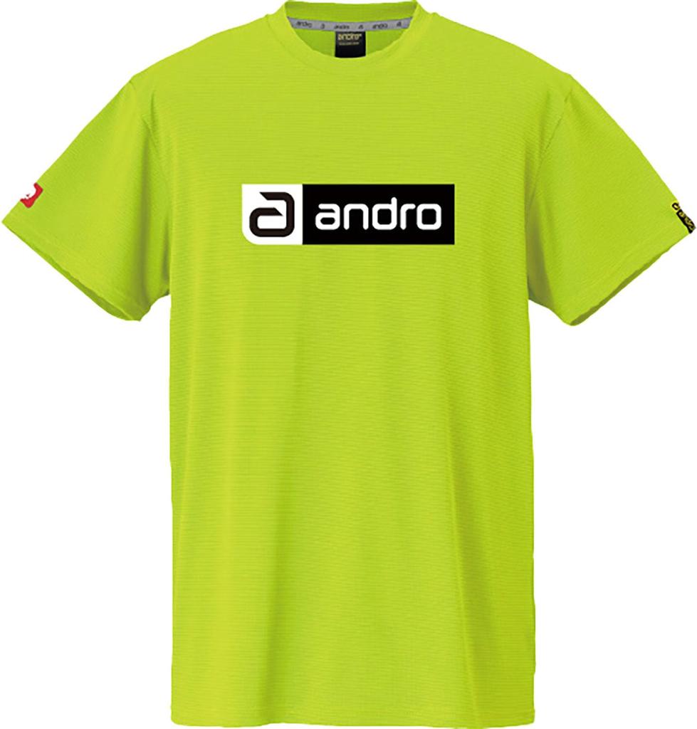 Andro Table Tennis Game Officially Approved by the Japan Table Tennis Association Unisex Napa Deo Neon Yellow x Size 3XL Shirt, (JTTA), T-Shirt, CB,