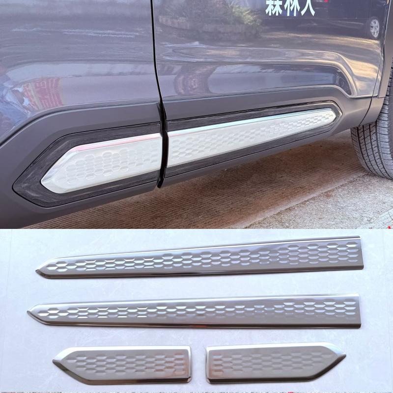 

For Subaru Forester 2025 2026 4 colors steel Car Side Exterior Door Body Cover Moulding Anti-scratch Protector Car Strips steel silver matte