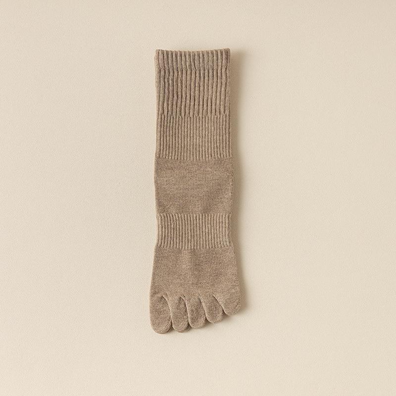 

Весна Осень Женские носки Five Fingers в японском стиле, однотонные женские спортивные хлопковые носки с раздельным носком хаки