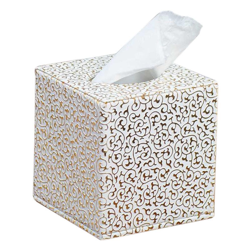 Kreative Desktop-Rollpapierbox, Taschentuchetui aus PU-Leder, Serviettenwürfelhalter, Pumptablett für die Küche, Aufbewahrungsbox im europäischen Stil