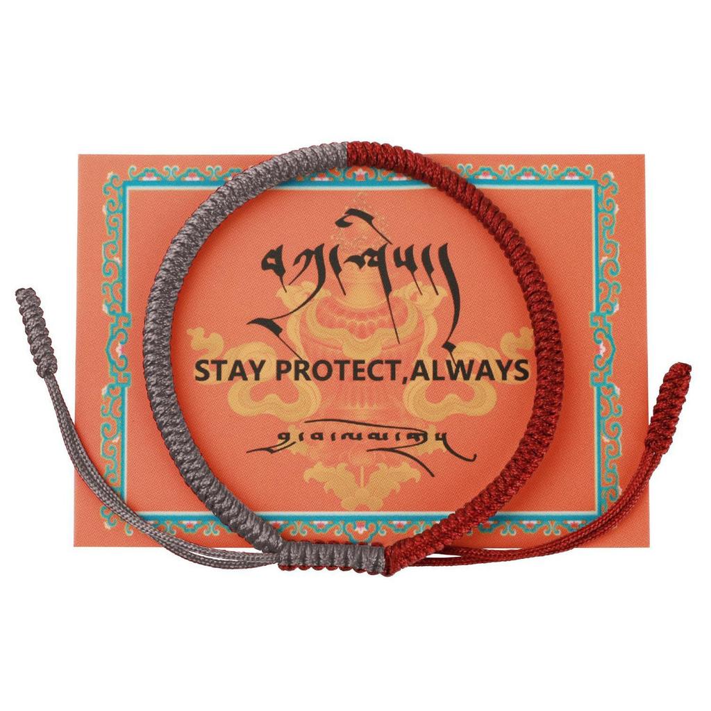 Diamond knot braided hand rope Adjustable monk body protection hand rope Xizang lucky blessing red braided hand rope