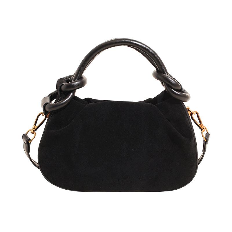 Retro portable shoulder bag spring and summer new messenger bag casual solid color commuter women's bag