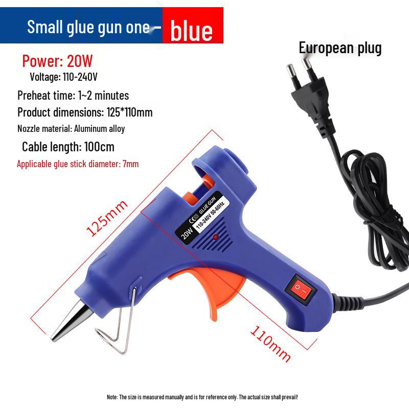 20W DIY Hot Melt Glue Gun for Household & Children's Crafts - Includes 11mm Glue Sticks