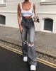 Jeans da donna strappati slim svasati