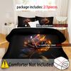 Burning Rose Pattern Printed Quilt Cover Artistic Style Soft Comfortable Bedding Set Luxury Home Textiles Duvet Cover Pillowcase