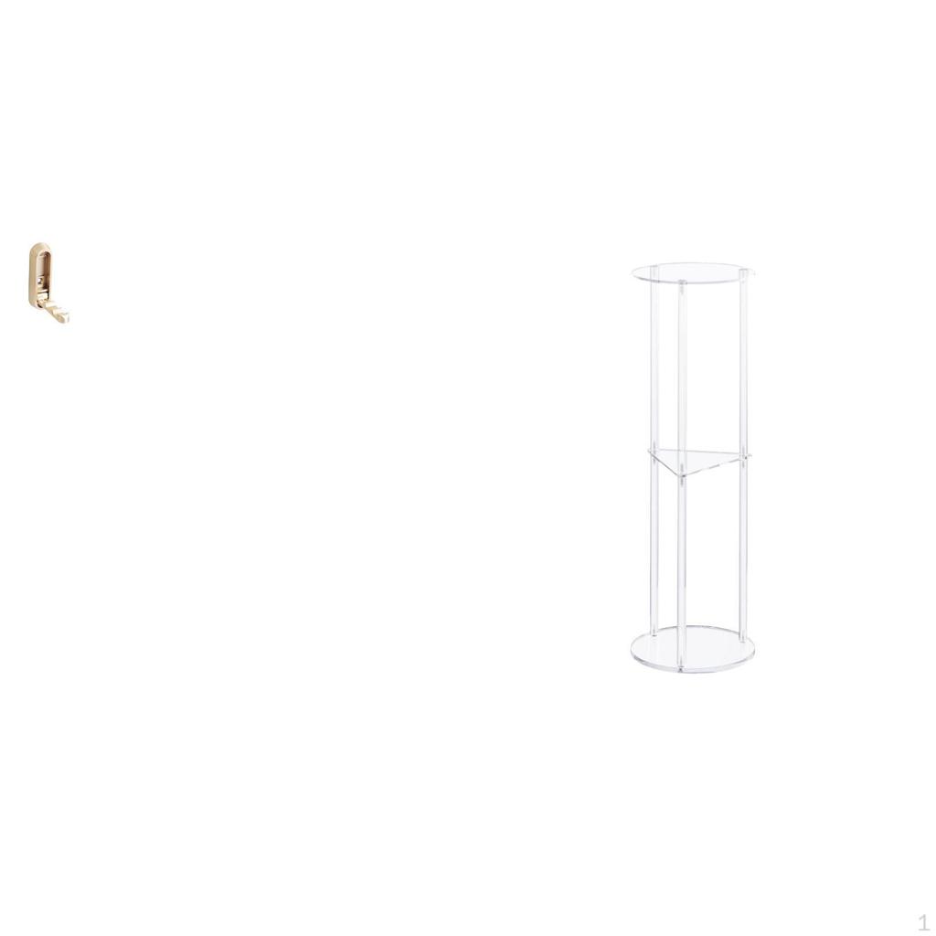 Folding Wall Hook Organizer And Clear Acrylic Side Table for Small Bathroom Closet Farmhouse Towels