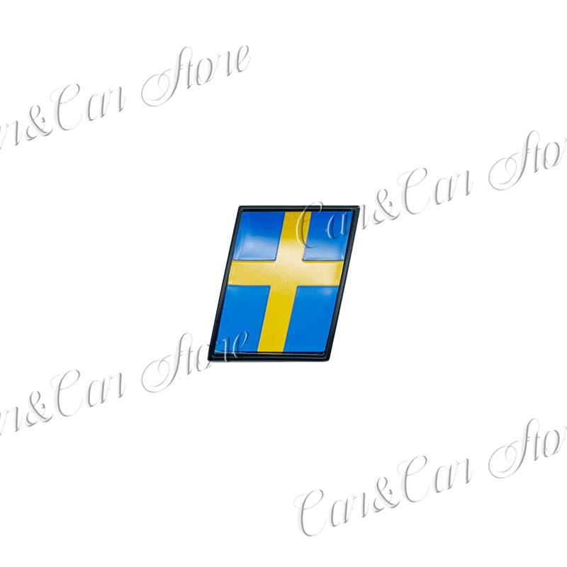 Auto 3D Metal Moose Test Deer Logo Swedish Flag R Design Badge Sticker For Volvo XC40 XC60 V40 C30 Rear Trunk Fender Side Decor