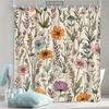 Winter Forest Floral Abstract Print Polyester Shower Curtain Bathroom Decor Bathtub Curtain with Hooks Multiple Designs