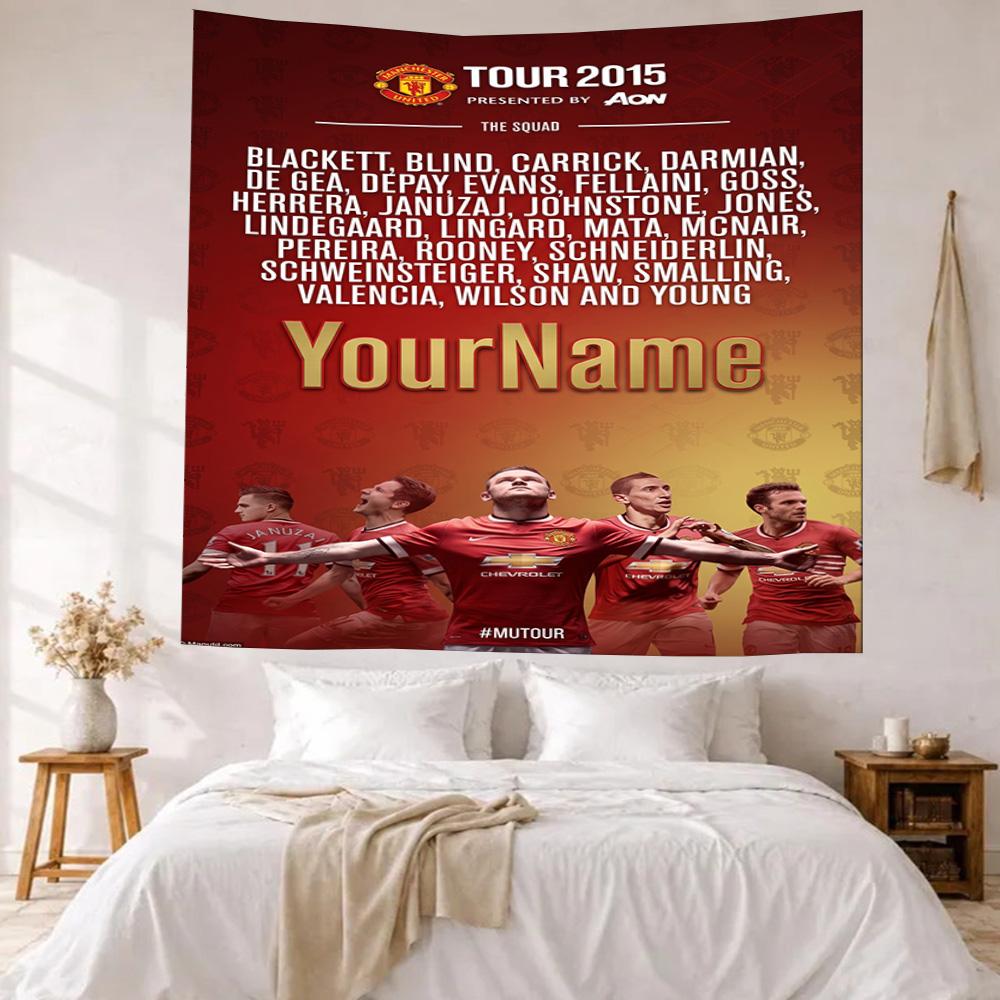 Manchester Custom Your Name Wall Decor Tapestry Art For Pet Memorial Birthdaywedding Party Backdrop Family Gift