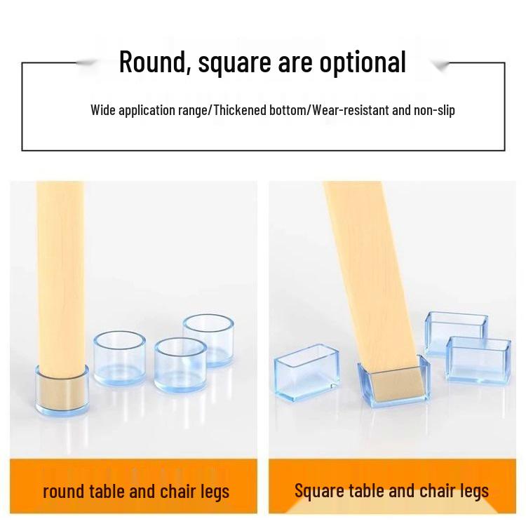 Verdickte Silikon-Stuhlbeinabdeckungen: Leise, rutschfeste, verschleißfeste Schoner für Esszimmerstühle, Hocker, Couchtische, Sofas und Betten
