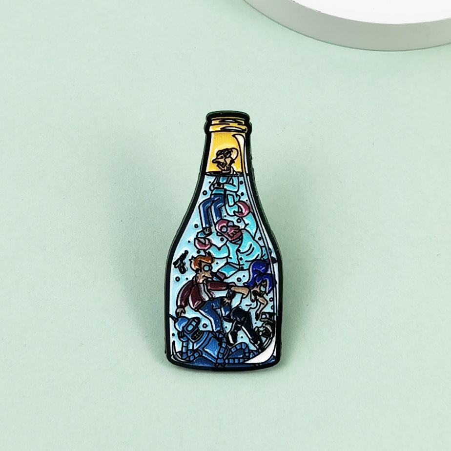 European & American Film/Animation Character Alloy Brooch - Cartoon Backpack Decoration Badge, Fashionable & Versatile Accessory.