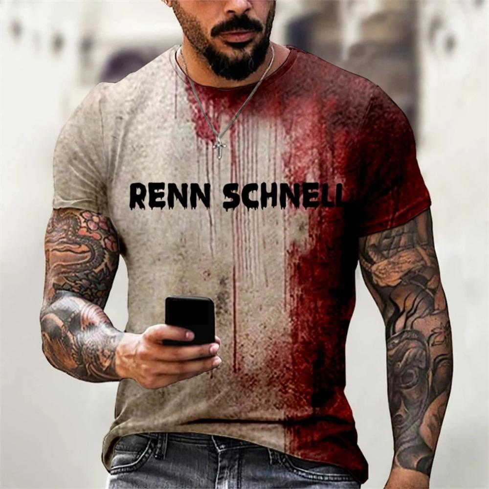 Funny Holiday Party T Shirt For Men Blood Design Graphic T Shirts Cosplay Bloody Female Tee Horror T-shirt