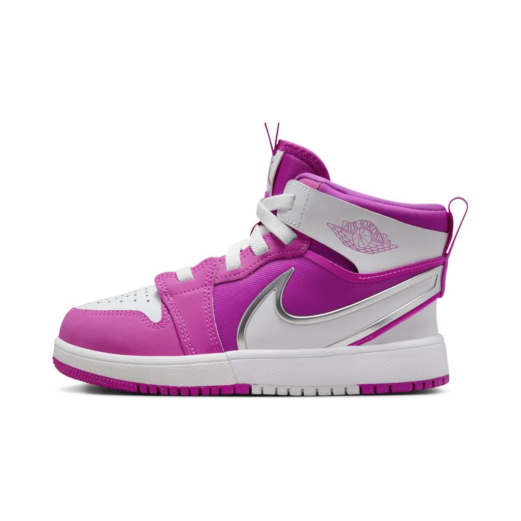 Air Jordan 1 Mid RM EasyOn PS Fire Pink Kids Sneakers White FQ1282-601