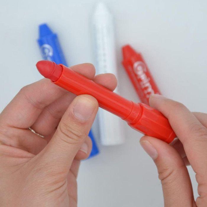 Lot de maquillage pour visage - GENERIQUE - 3 Sticks Bleu Blanc Rouge - Facile d'utilisation
