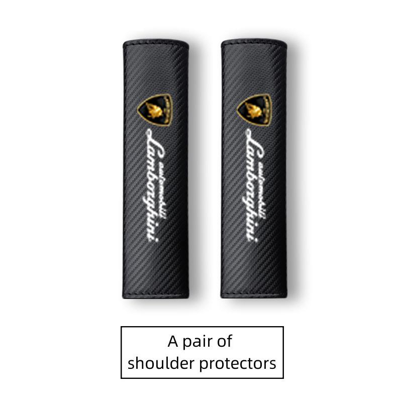 

New For Lamborghini Urus Huracan Aventador Premium Car Headrest Rest Cushion Neck Pillow Seat Belt Shoulder Pads Car Accessories