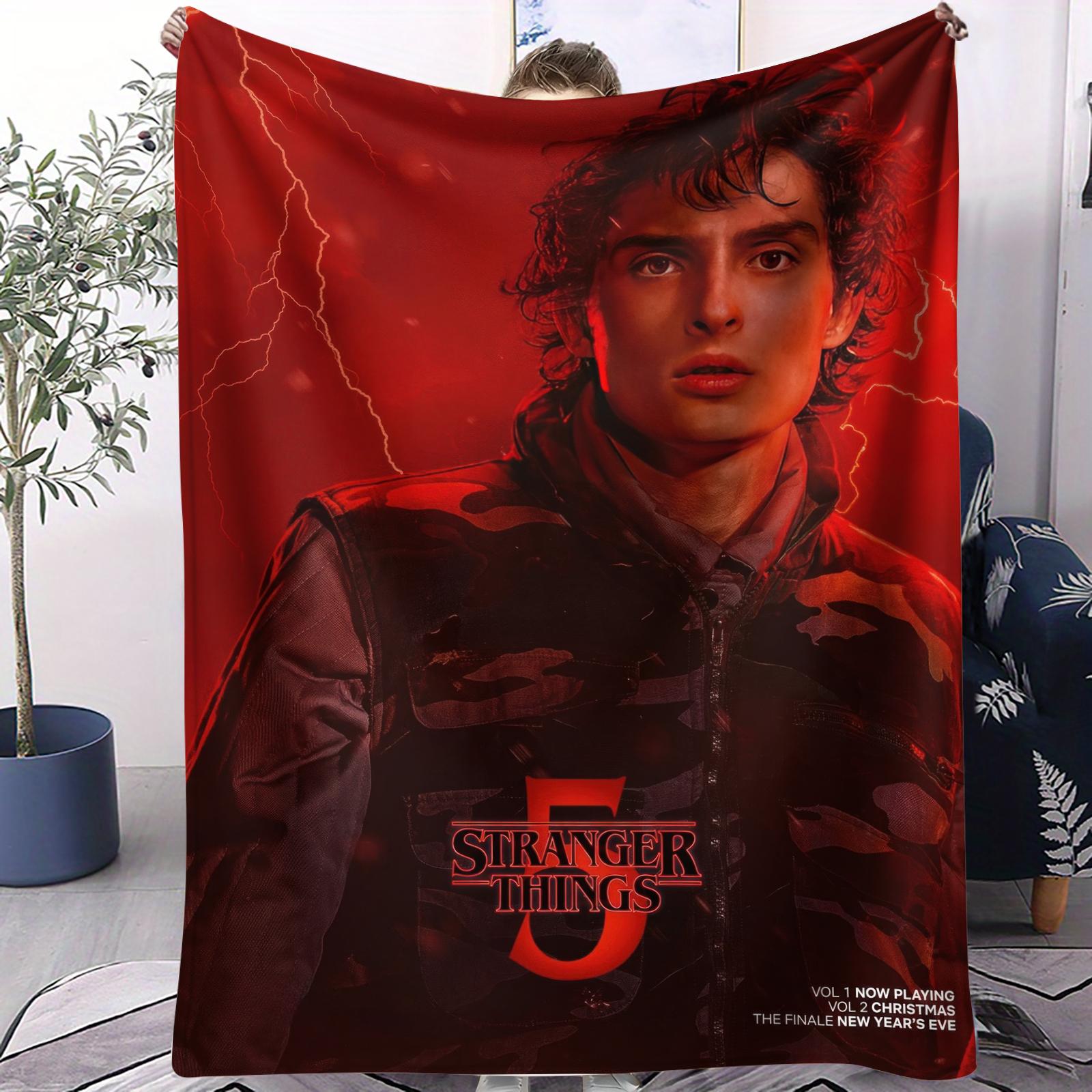 

S-Stranger T-Things Pattern Blanket Hot Horror TV Series Soft Warm Plush Throw Sofa Bed Cover Portable Lightweight Nap Blanket 100x150cm