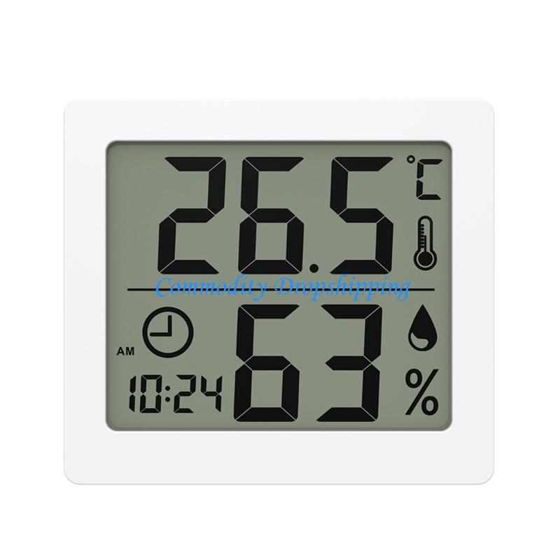 Y5JC Stylish Display Clock with Temperature & Humidity Measurement Thermometer Clock