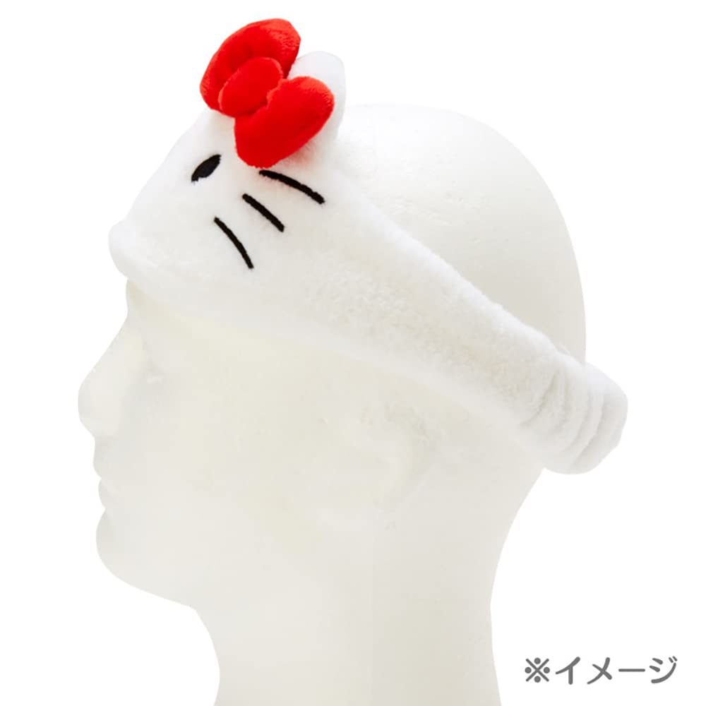 Sanrio (SANRIO) Sanrio Hair Band Hair Turban Headband White Hello Kitty Hello Kitty Face Wash Makeup One Size Fits Most Girls Character 986151 SANRIO