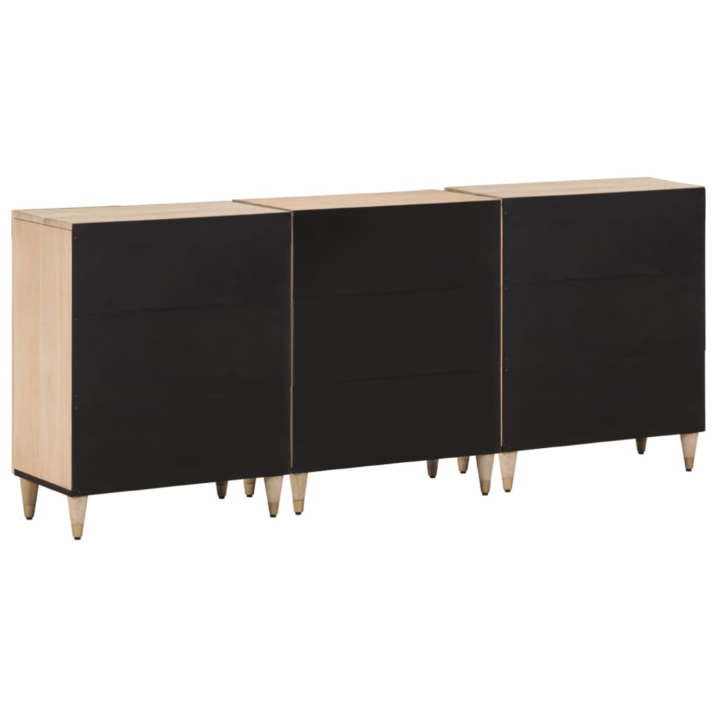 Side Tables (Set of 3) 60 x 33 x 75 cm Solid Mango Wood