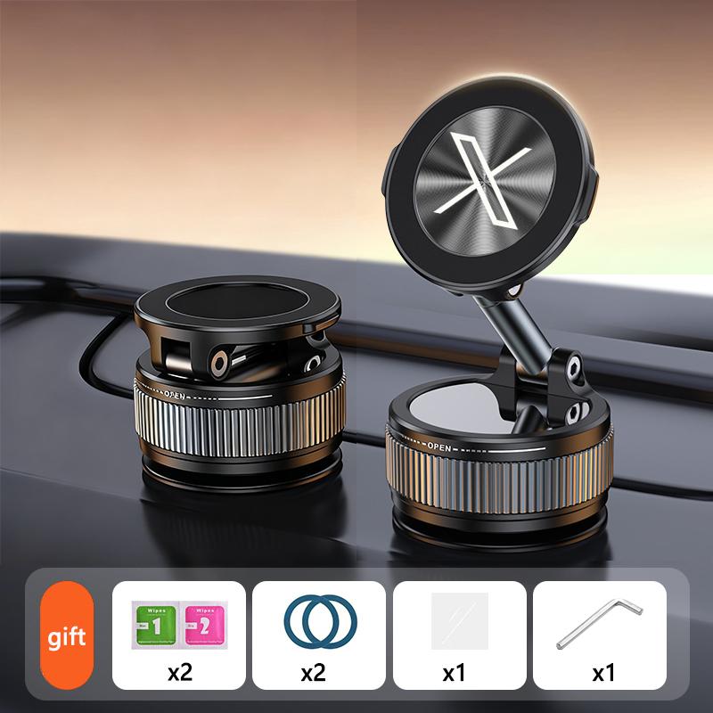 Magnetic Vacuum Suction Car Phone Holder For Tesla Model X/Y 360° Rotation Adjustable Magnetic Foldable Design Car Phone Bracket