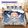 Anya Forger Pattern Bedding Quilt Set Quilt Cover Pillowcase Home Decoration Birthday Gift (1 * Duvet Cover + 2 * Pillowcase, Without Core)