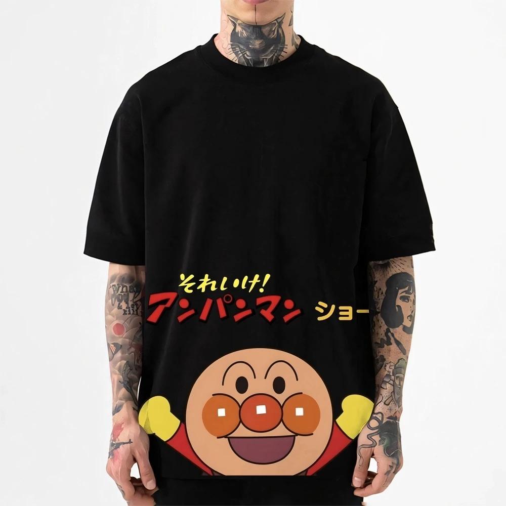 2026 Summer New T Shirt Anpanman Japanese Style Classic Printed Tee High-quality Streetwear Men Women Clothing and Women s Clothing S разноцветный