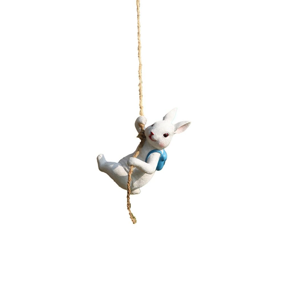 Miniature Size Easter Bunny Decor Funny Climber Garden Decor Climbing Animal Statue  Office Decor