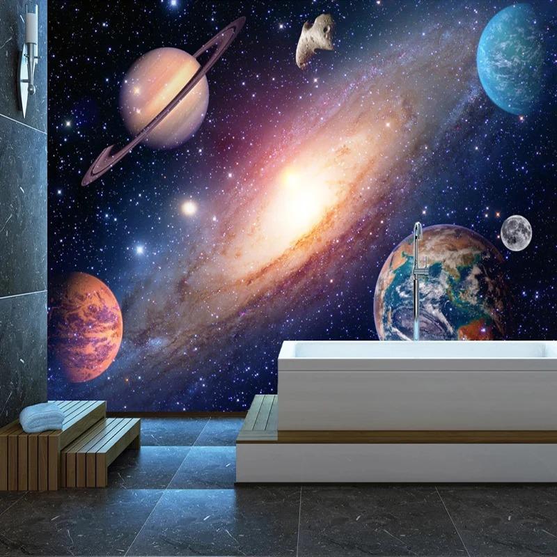 Papel tapiz 3D Universo moderno Cielo estrellado Foto Murales de pared Sala de estar Dormitorio infantil Fondo Pared Decoración del hogar