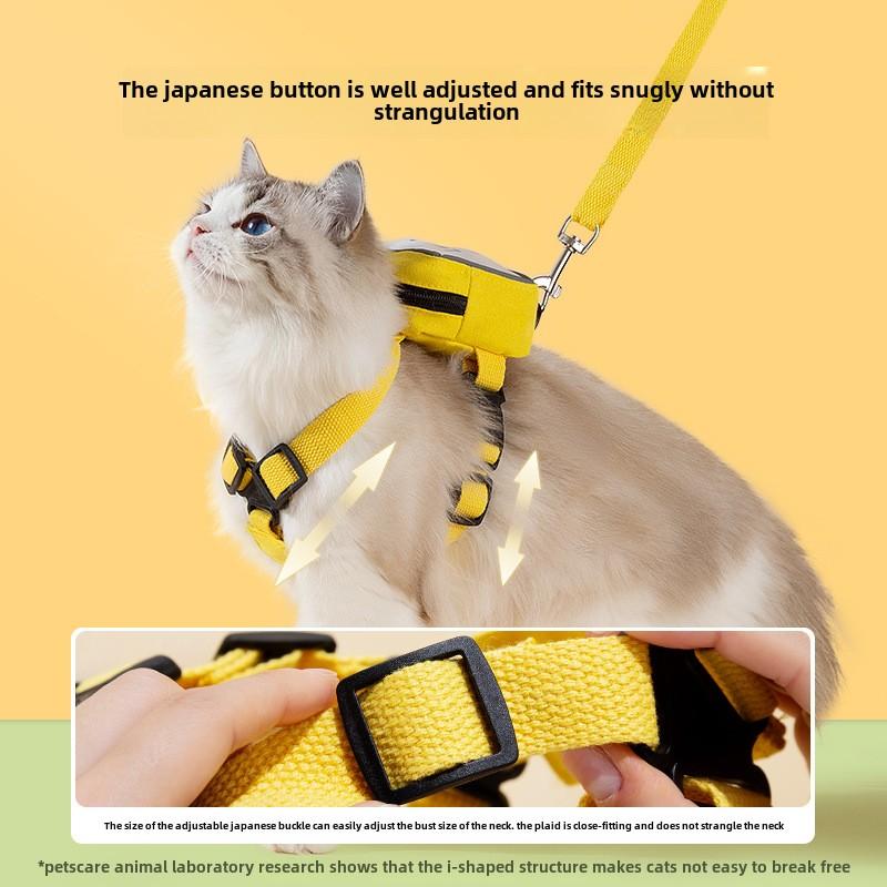 All Seasons Universal Breathable Dog Transparent Backpack Leash Cat Going Out Chest Strap Walking Cat Rope Pet Supplies