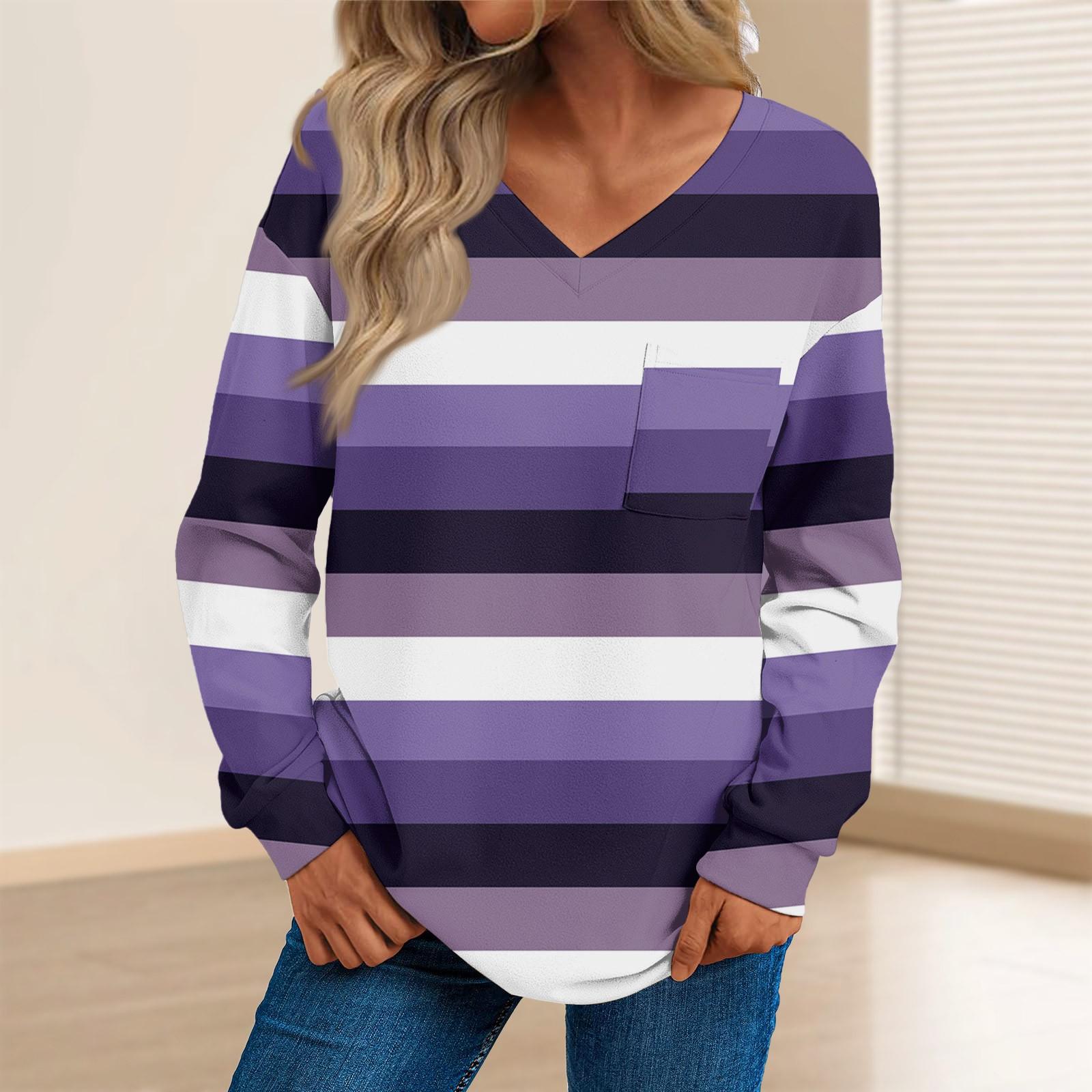 

Женская мода повседневный свитер с длинным рукавом и принтом V-образным вырезом S