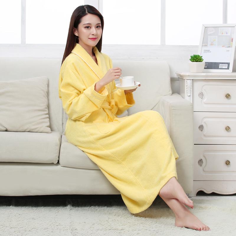 Cotton Bathrobe: Men's & Women's Yukata for Autumn/Winter, Adult Hotel-Style.