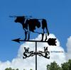 Weather Vane Ornament: Outdoor Wrought Iron Spray-Painted Roof Decoration Metal Craft