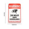 10pcs 24 Hour Monitor Camera Video Surveillance Warning Sticker Warning Signs Stickers Decals