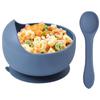 Creative Simple Baby Food Complementary Training Bowl Two-piece Silicone Bowl Spoon