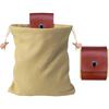 Leather Canvas Collapsible Foraging Bag For Storing Tools And Equipment