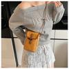 Mobile Phone Bag Women's New Fashion Popular Small Square Bag Mini Retro Contrasting Color Shoulder Messenger Bag