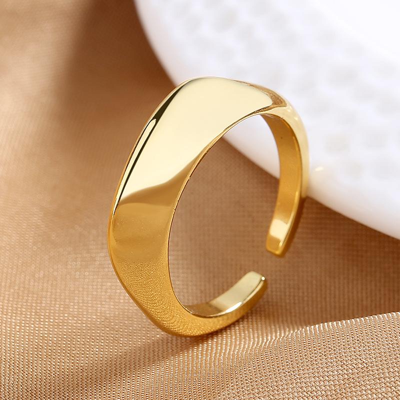 925 Sterling Silver Ring Open Adjustable Silver/Gold for Women Exquisite Student Girlfriend Jewelry Accessories Wedding Party