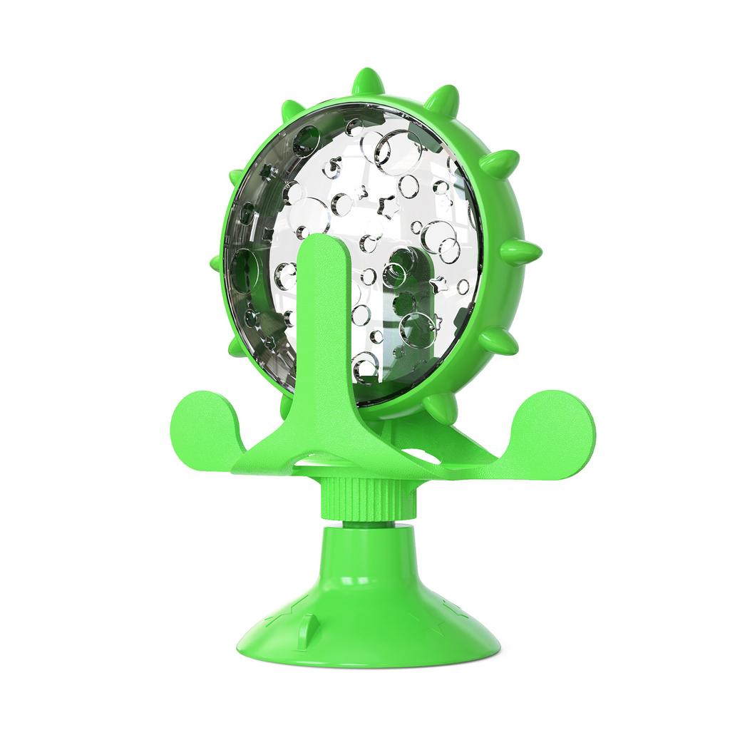 Cat Toy Treat Dispenser With Bell Funny Rotatable Wheel Slow Feeder Kitten Puppy Interactive Toys For Small Dogs Pet Accessories