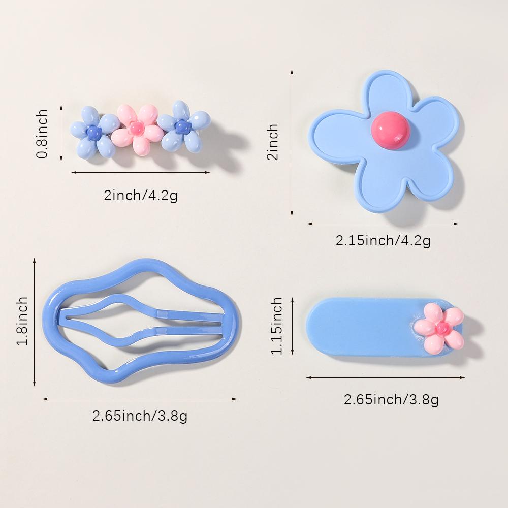 6Pcs Cartoon Colorful Hair Clips Girls Cute Flower Heart Hairpins Baby Hairclip Barrettes Hairpin Headwear Kids Hair Accessories