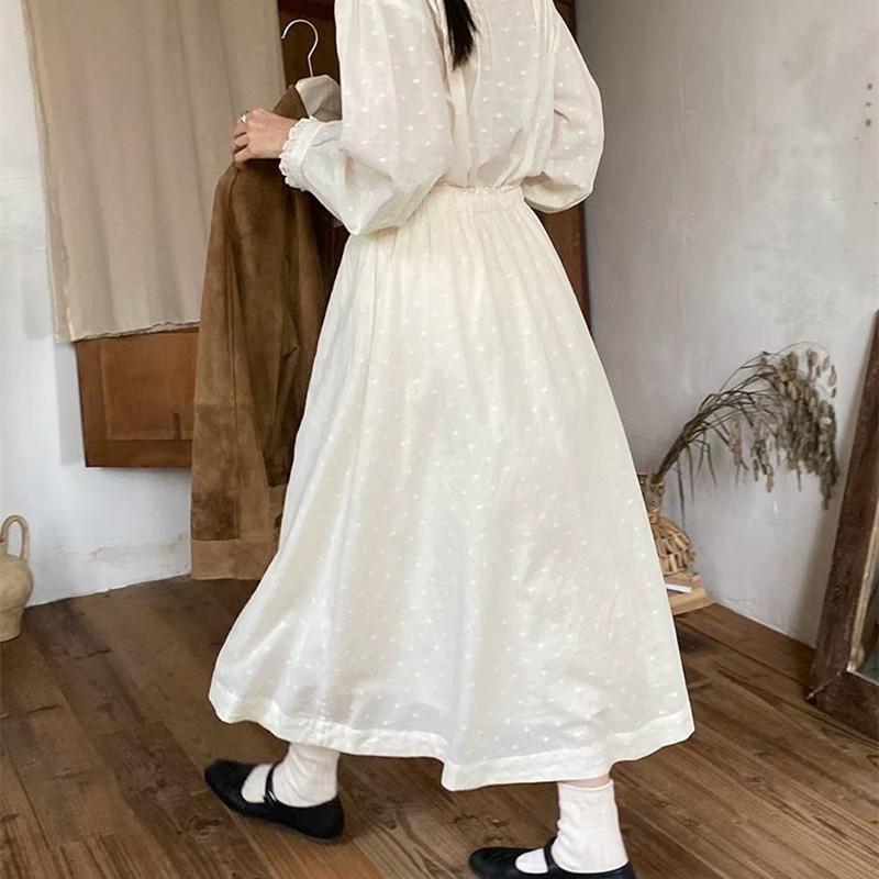 Women's 2026 Spring New Arrival: Simple White Long Loose-Fit Skirt with Wide Hem