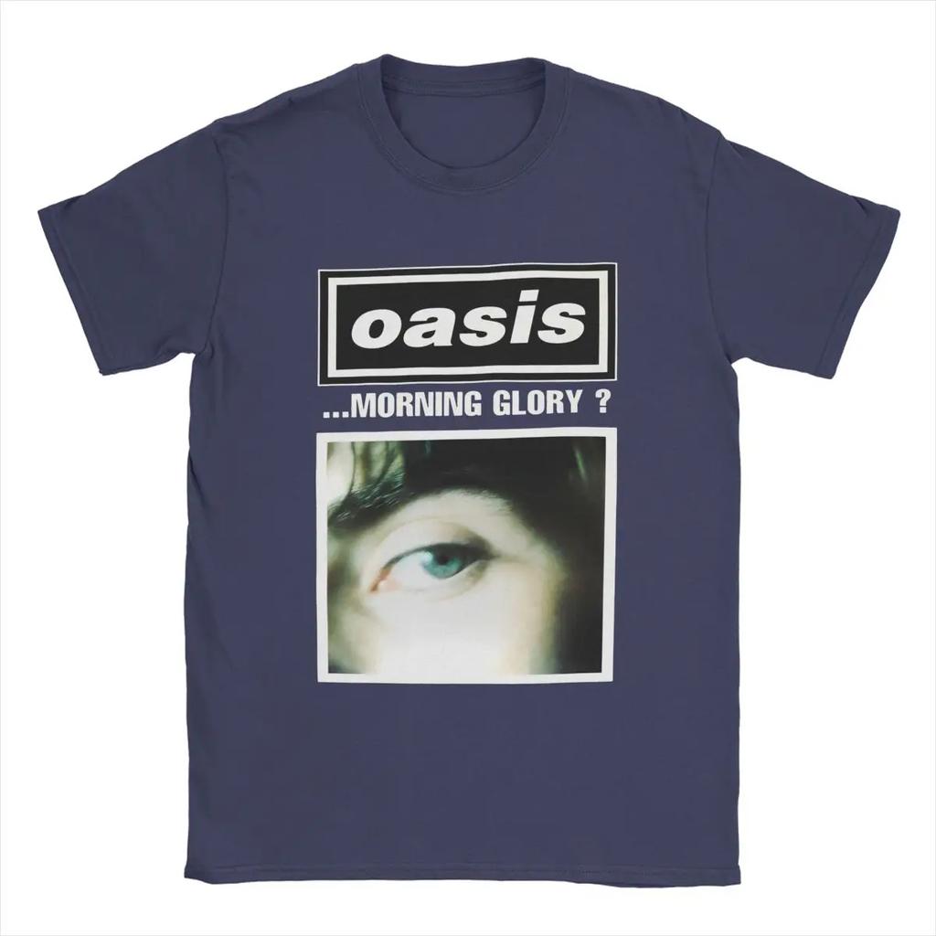 The Classic Rock Band Oasis Men's Pure Cotton T-shirt Y2K Short-sleeved Summer Fashion Trend Casual Wear Top