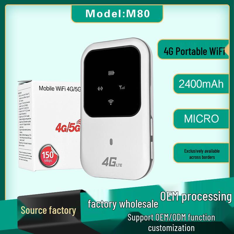 4G Portable WiFi Router M80 - Mobile Hotspot & MIFI Device with SIM Card Slot