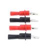 High-conductivity Multimeter Test Leads 4Pcs with Insulated Alligator Clips Non-Slip Handle for Testing