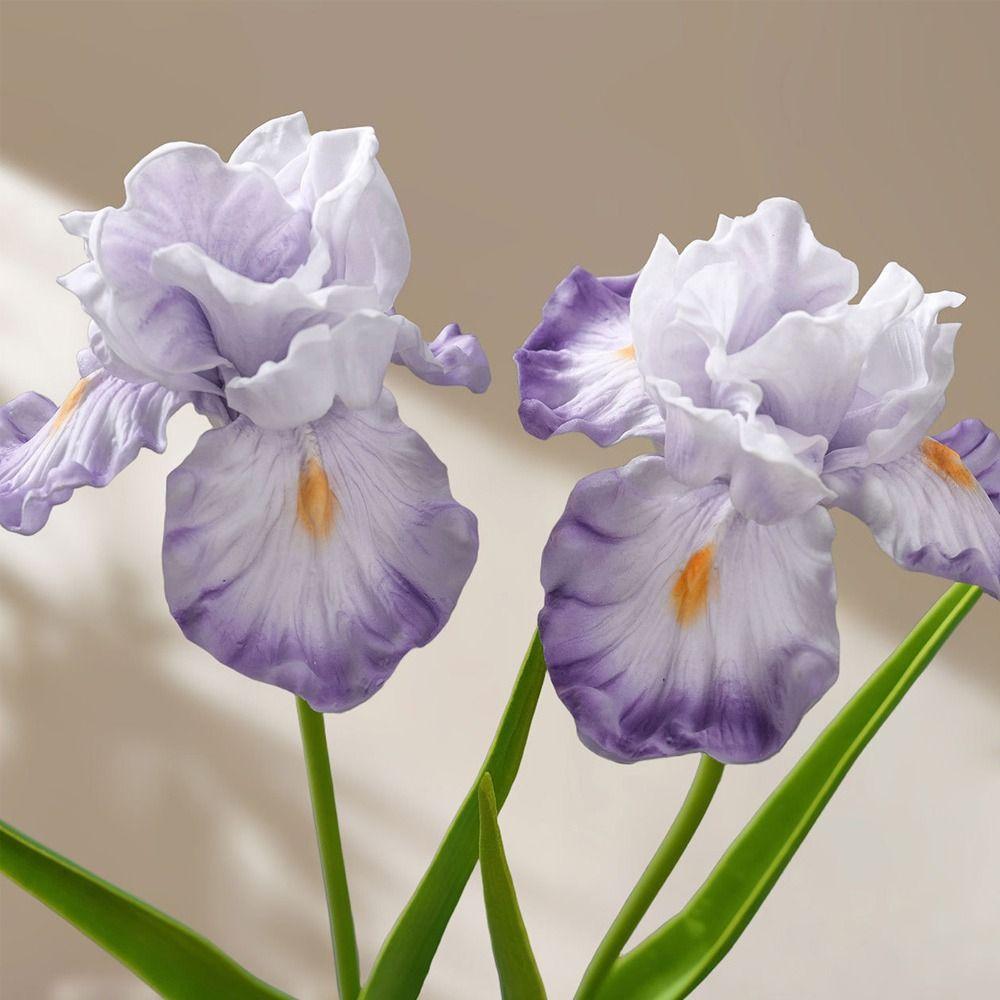Zelené Listy Umělý Kosatec Květ Vícebarevná Falešná Květina Fleur-de-lis Simulovaná Květina Dárek